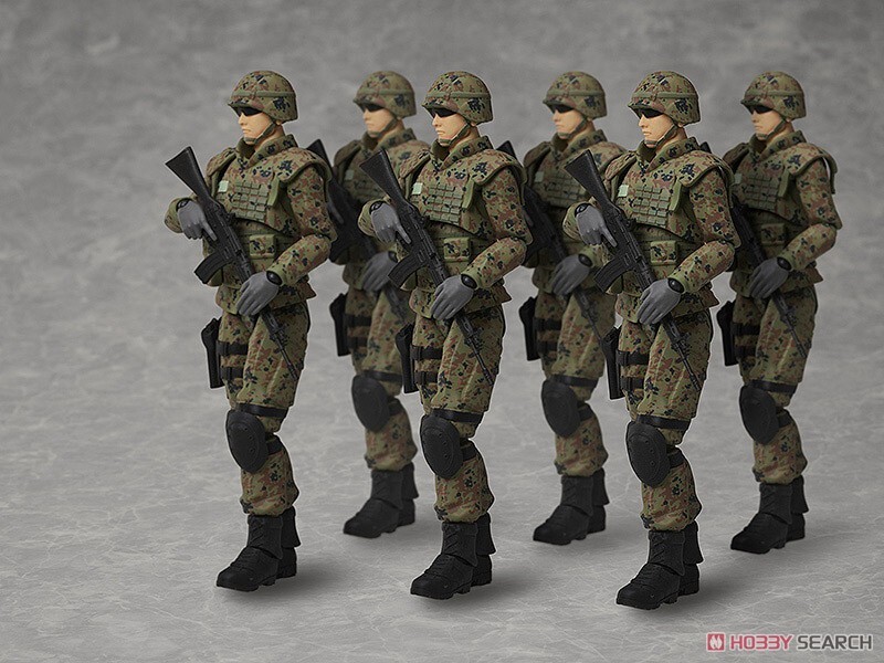 GSC Figma #154 自衛隊員 迷你武裝 LittleArmory 可動完成品