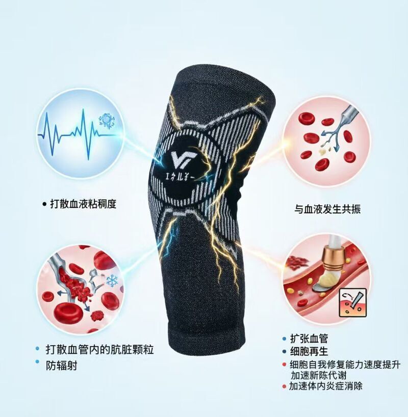 VT11a VT石墨烯負離子能量護膝 （灰色/黑色）