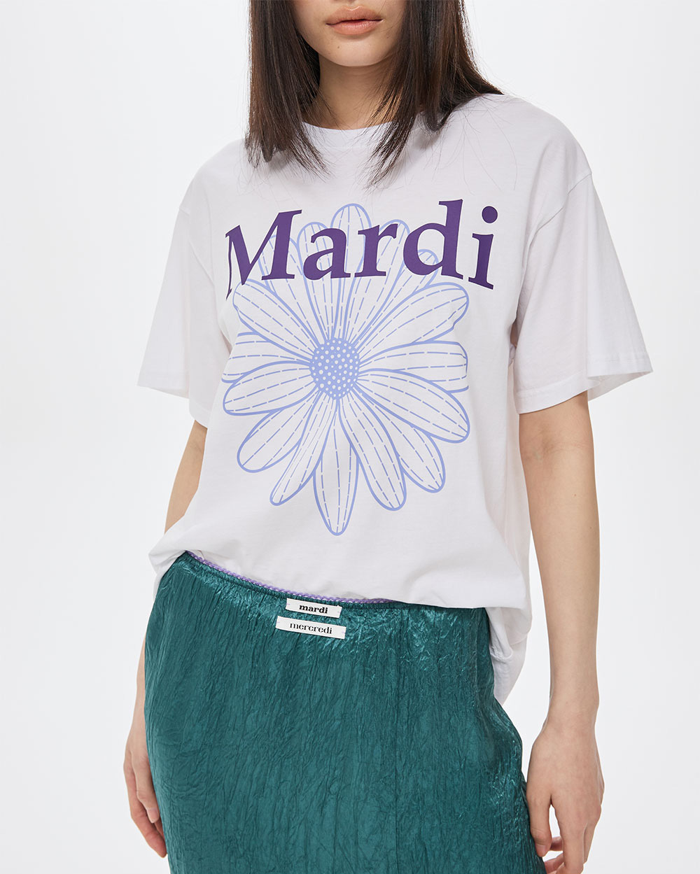 Mardi Mercredi | TSHIRT FLOWERMARDI DUO_WHITE PURPLE
