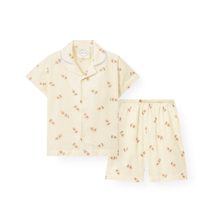 ORCITÉ｜[短袖睡衣|童裝款] H115 自帶冰涼感 夏天超舒服 人造絲透氣貴婦狗睡衣 關鍵字：O20
