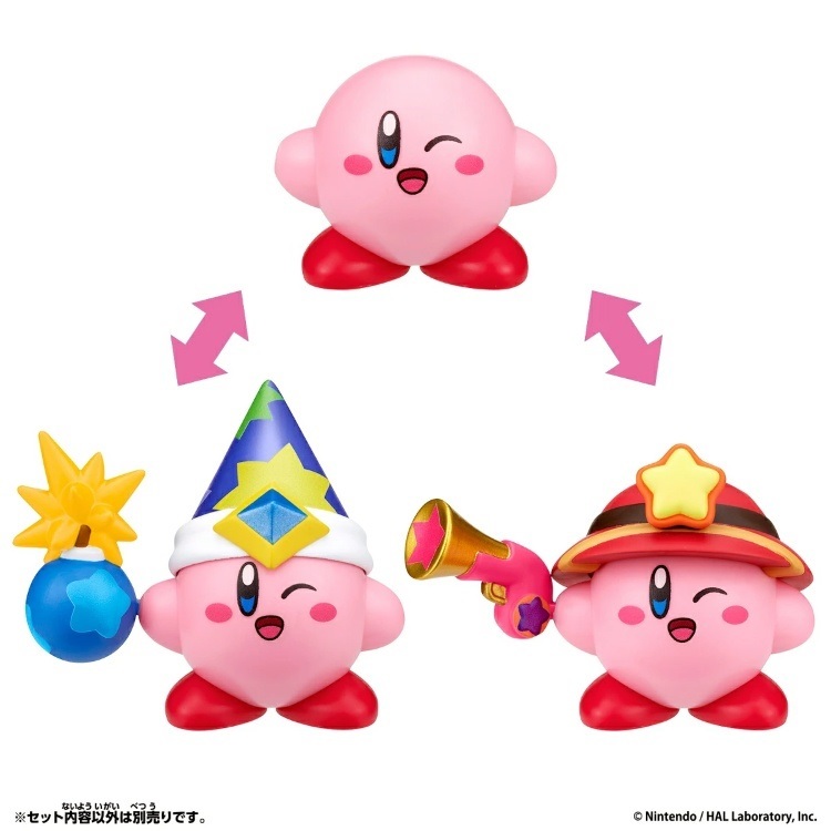 【玩具研究中心】萬代 星之卡比公仔 變身!複製能力 炸彈與遊俠