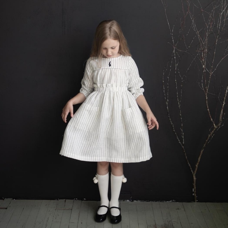 (預購)ALL THE BEAUTIFUL LINEN 花苞邊大口袋膝下長裙 LONG SKIRT (NEW)