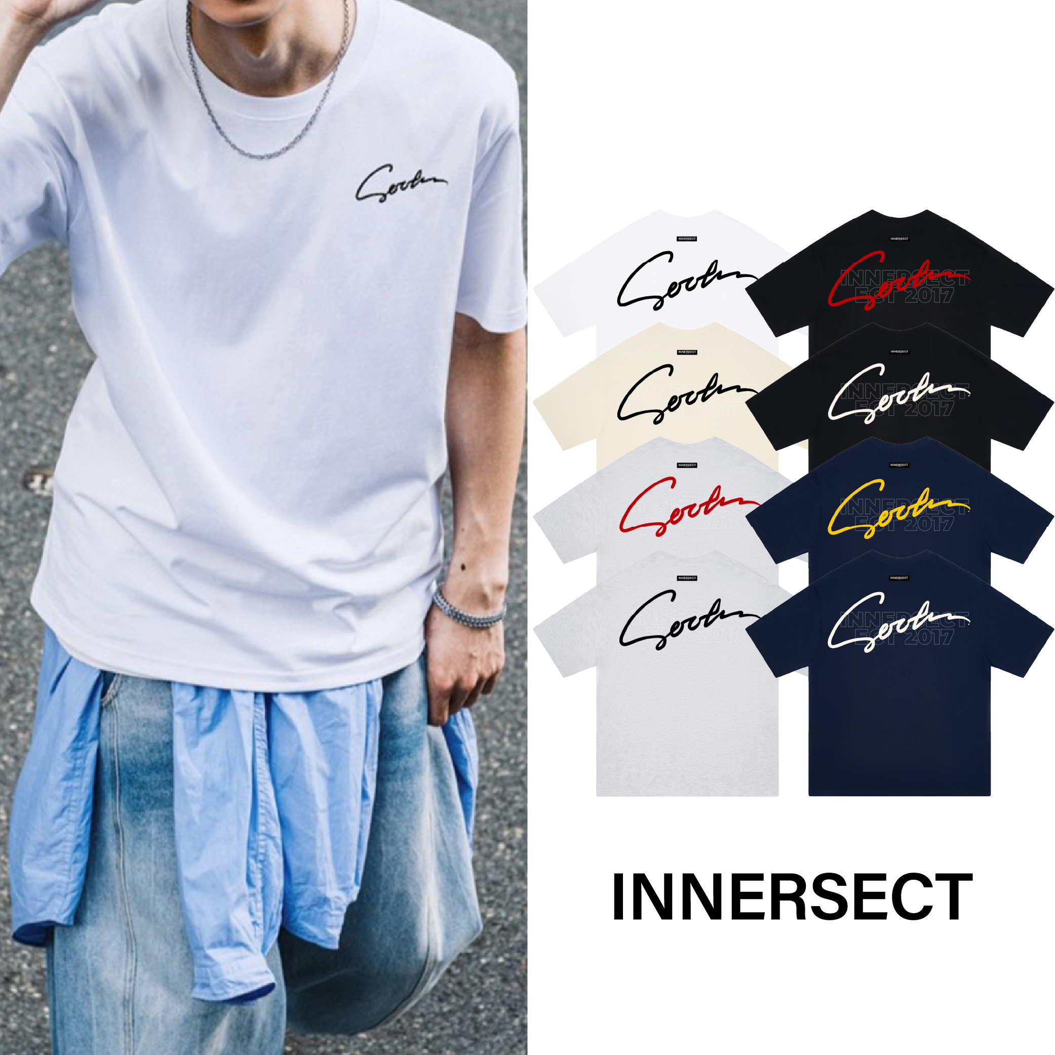 INNERSECT 三生萬物 草寫 LOGO 陳冠希 Clot FOG ESSENTIALS 26年新款 短袖 短Tee 男女休閒上衣 IN26H6DX75