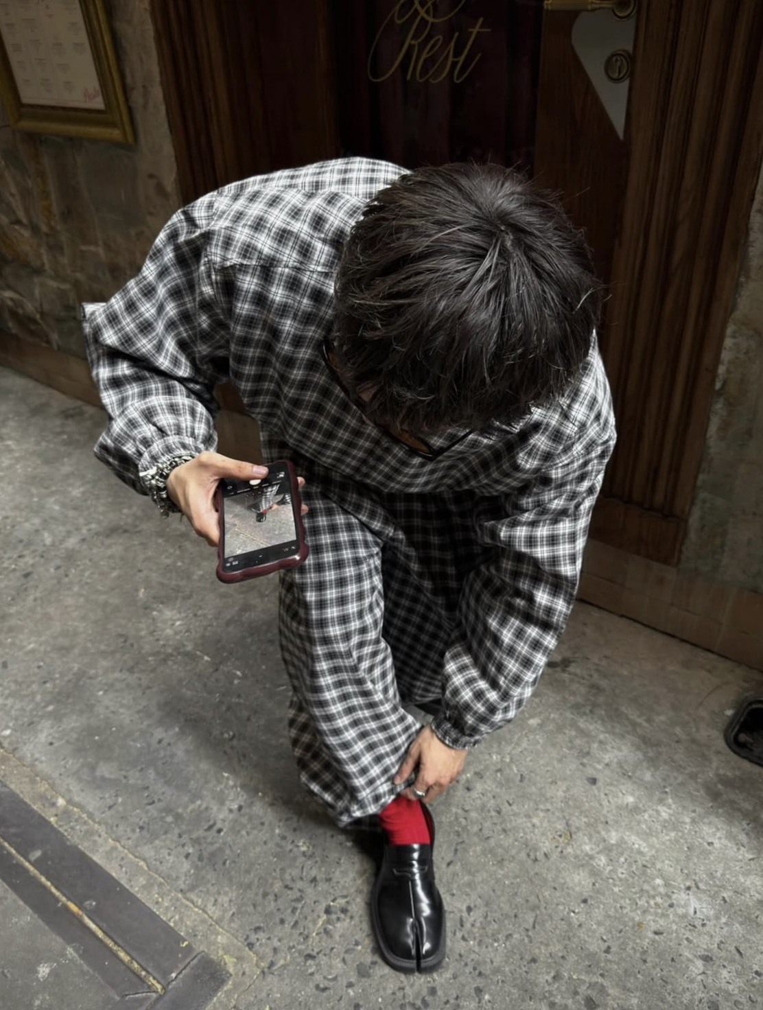 <越南高街品牌推推✨>PUSH PUSH PP Gingham Wide Pants 格紋 寬版長褲 - 快速出貨