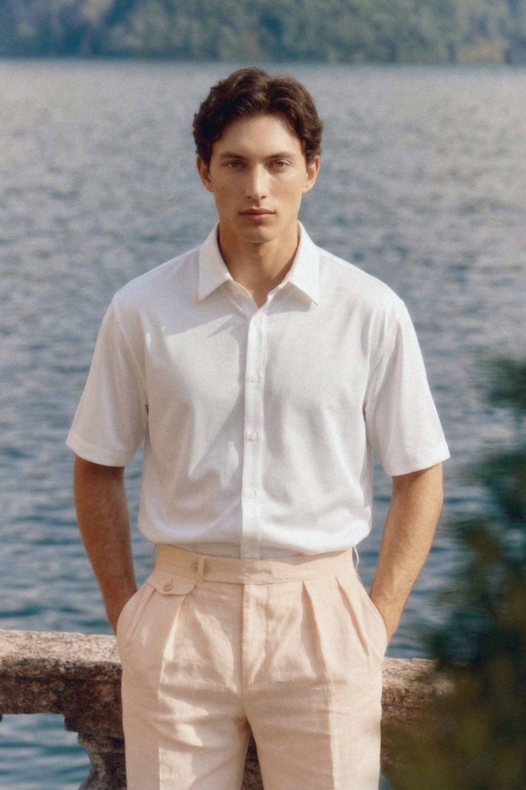 Silky Lightweight Cotton-Feel Shirt (U)