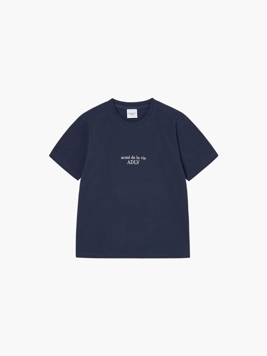Q33 ADLV WOMAN BASIC LOGO SHORT SLEEVE T-SHIRT - DARK NAVY｜25SS-TP-SS-LG-BOW
