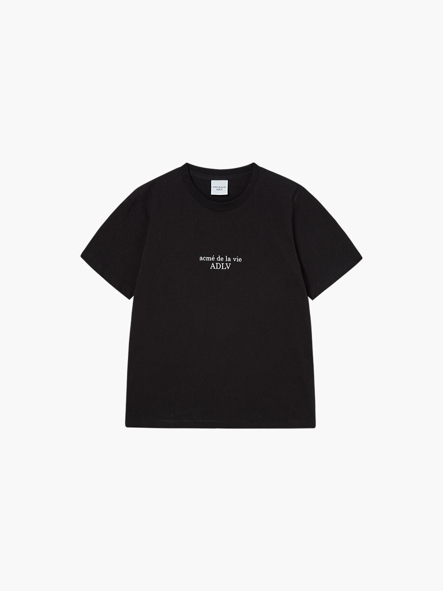 Q34 ADLV WOMAN BASIC LOGO SHORT SLEEVE T-SHIRT - BLACK｜25SS-TP-SS-LG-BOW-BLK