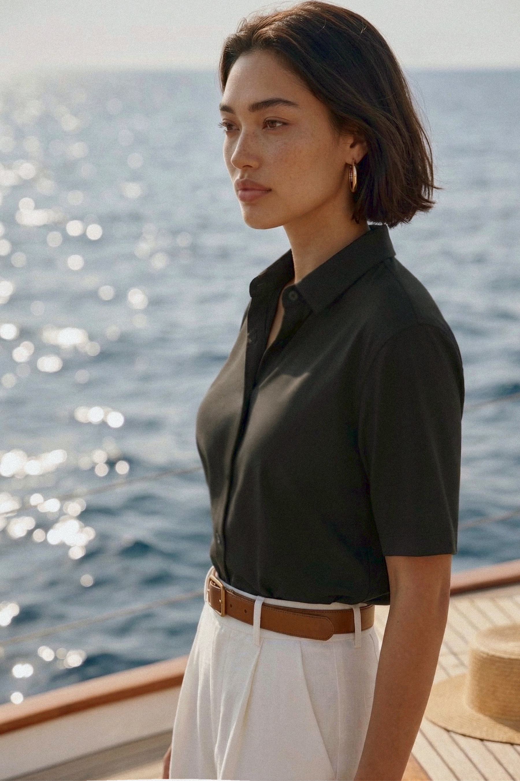 Silky Lightweight Cotton-Feel Shirt (U)