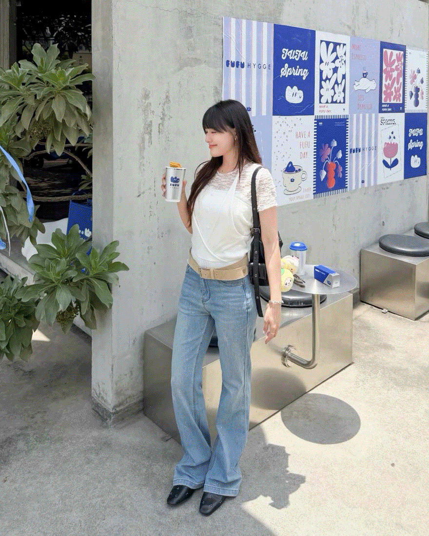 LINA LINA微辣蒔光繞脖排釦假兩件造型上衣-高雅白