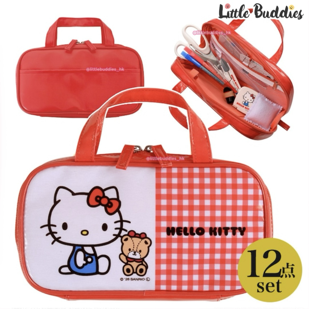 日本 Sanrio Sanrio豪華縫紉套裝 12件組+收納袋