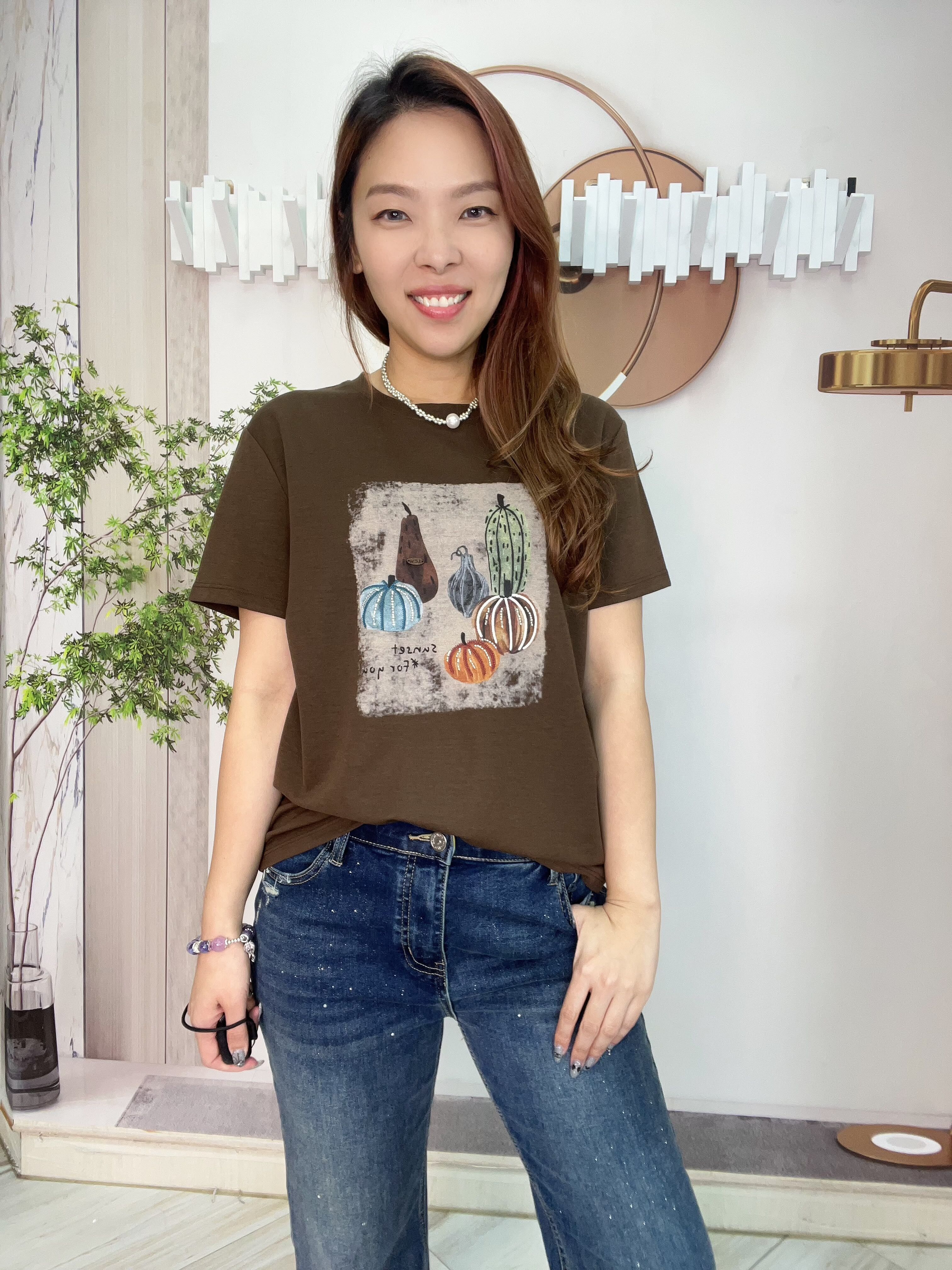(現貨區)Mar 南瓜圖案top~172X