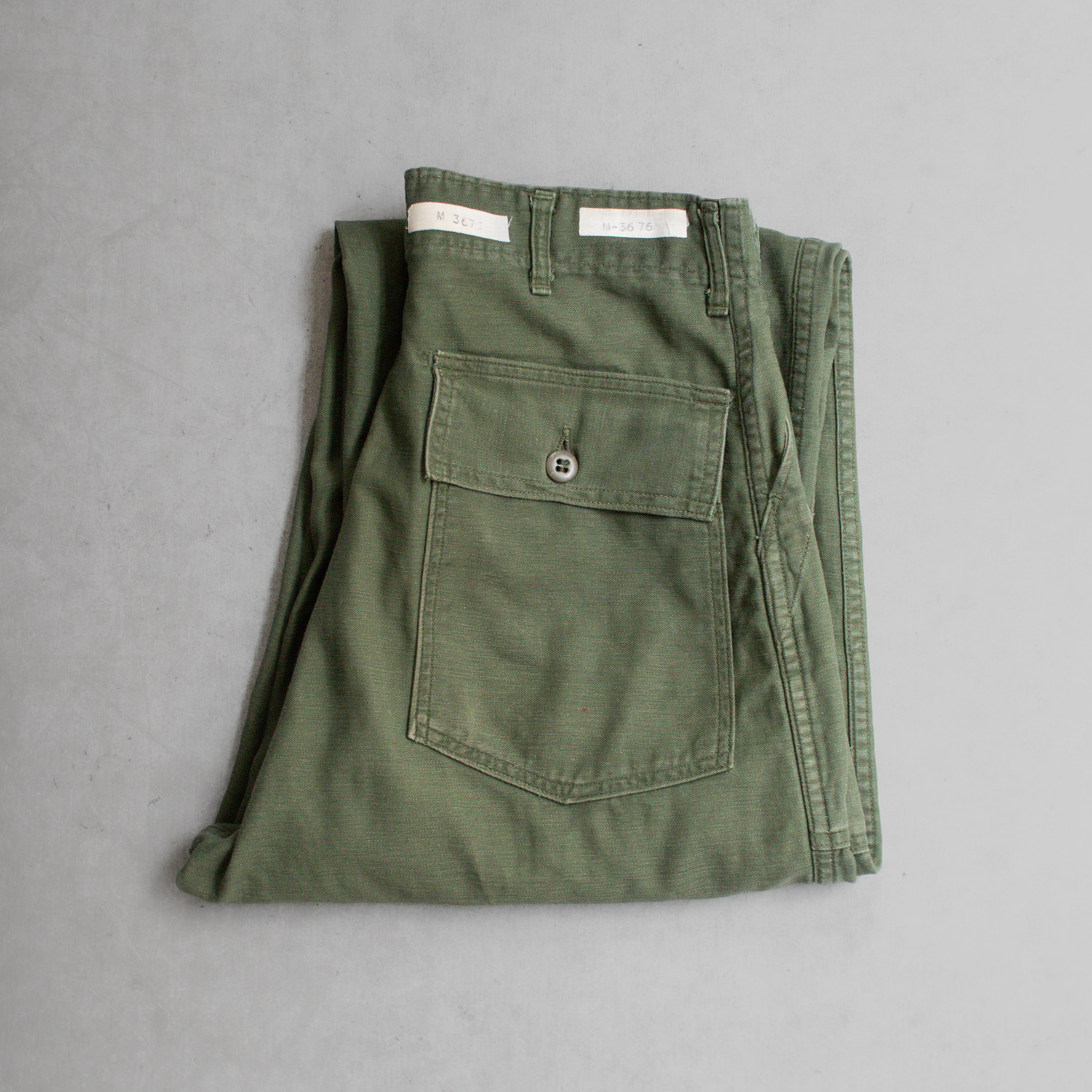 60S US ARMY OG107 FATIGUE PANTS 美軍 公發 直筒 軍綠 軍褲 A