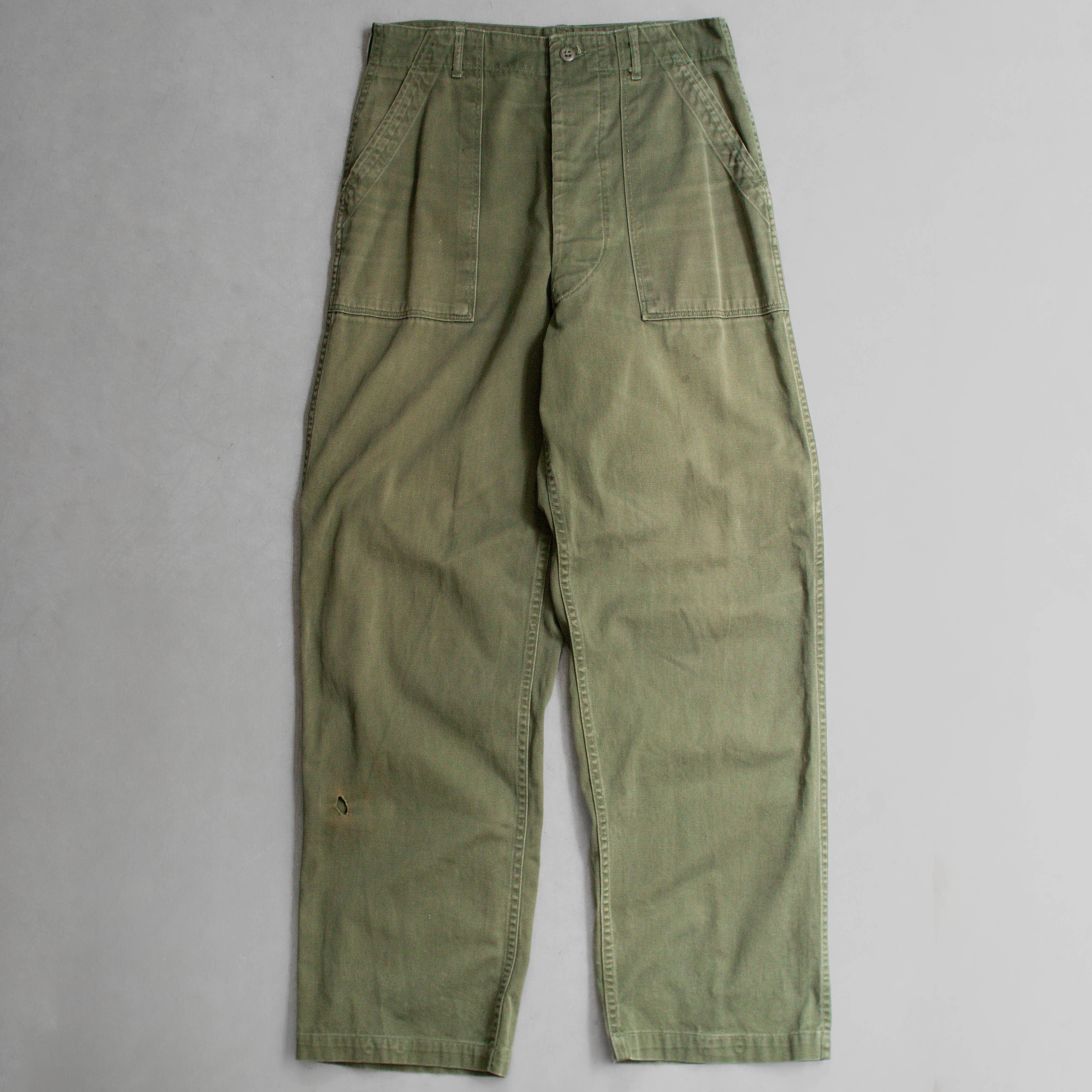 60S US ARMY OG107 FATIGUE PANTS 美軍 公發 斜紋布 軍綠 軍褲 B