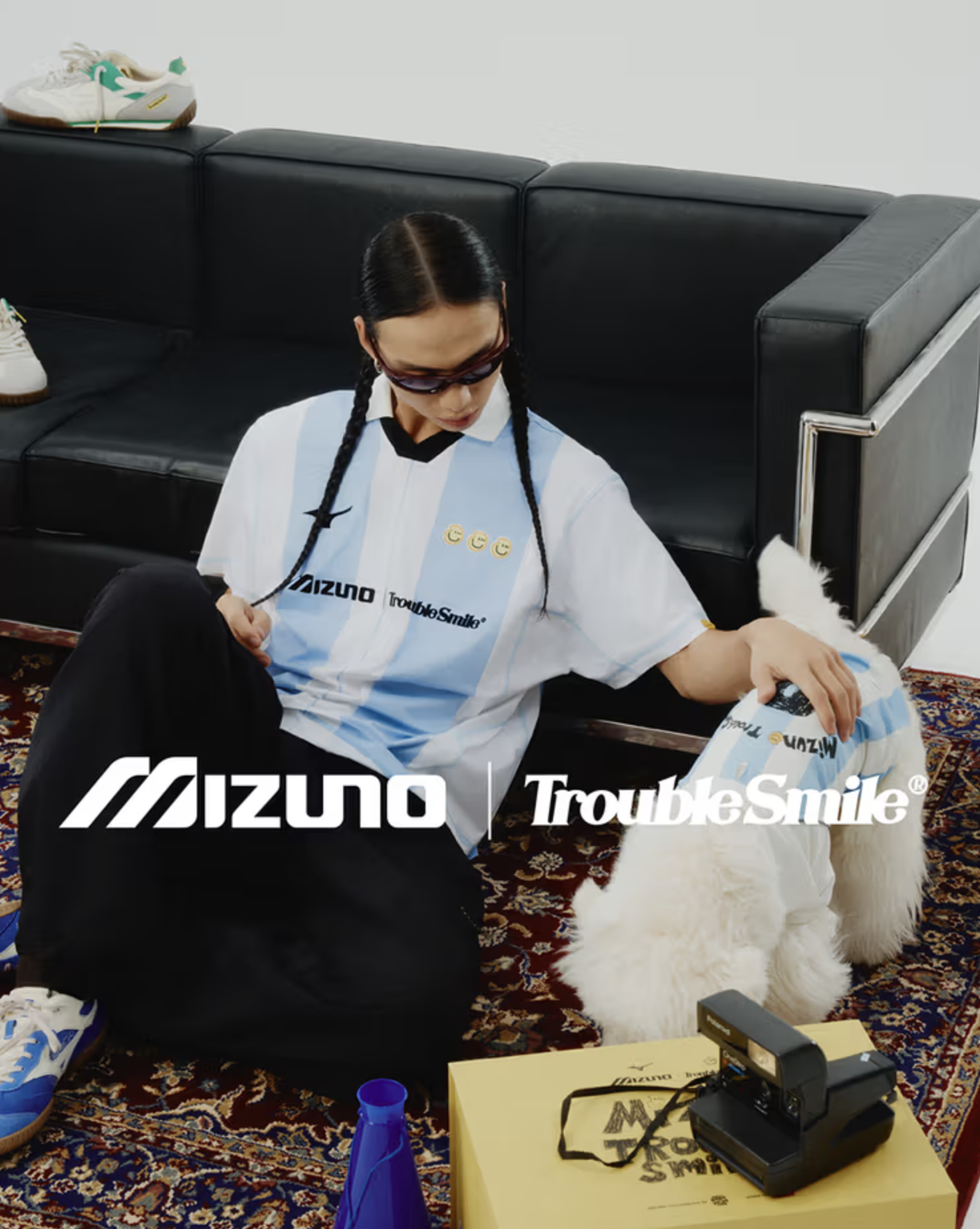[現貨] TroubleSmile x Mizuno SS POLO JERSEY | BLUE