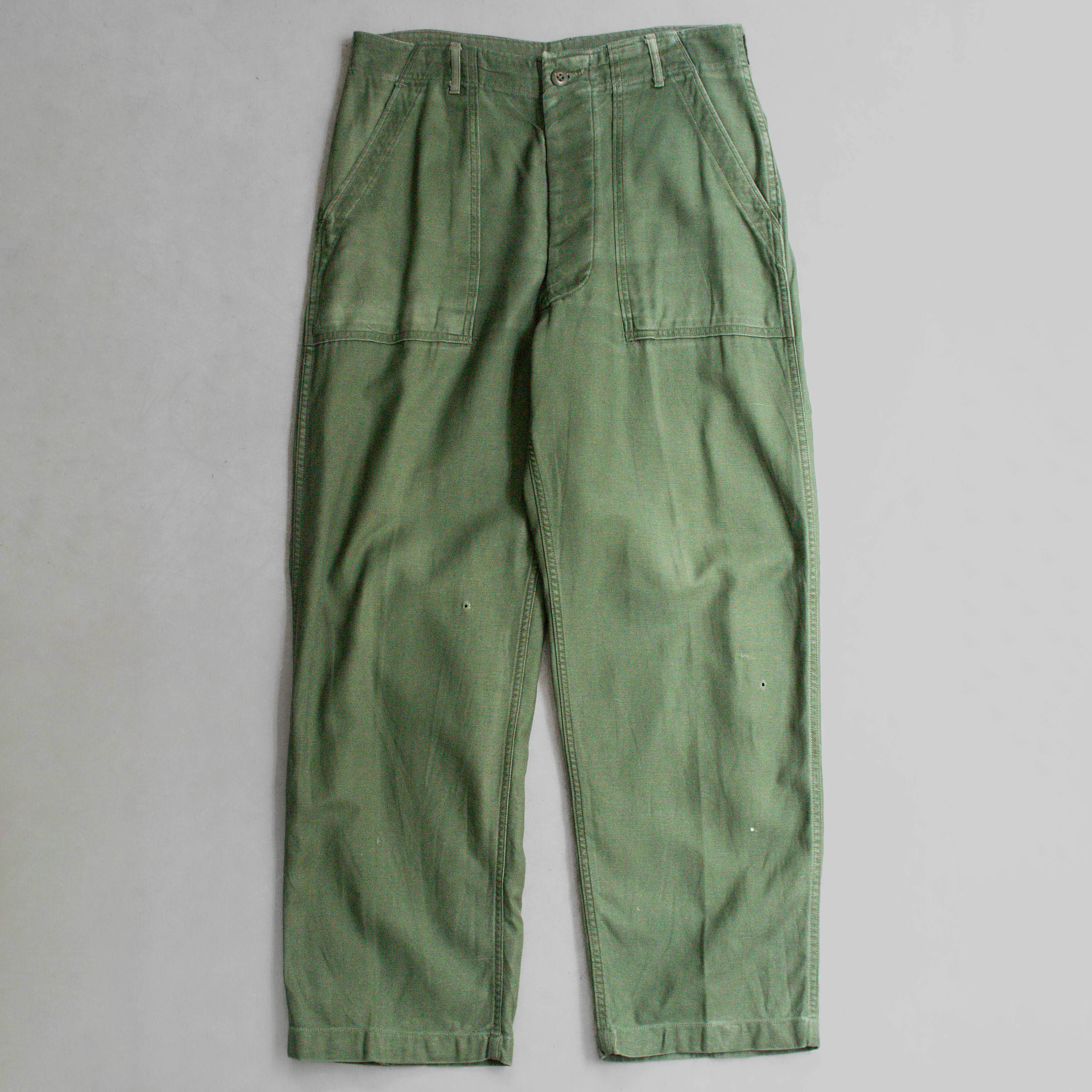 60S US ARMY OG107 FATIGUE PANTS 美軍 公發 直筒 軍綠 軍褲 D