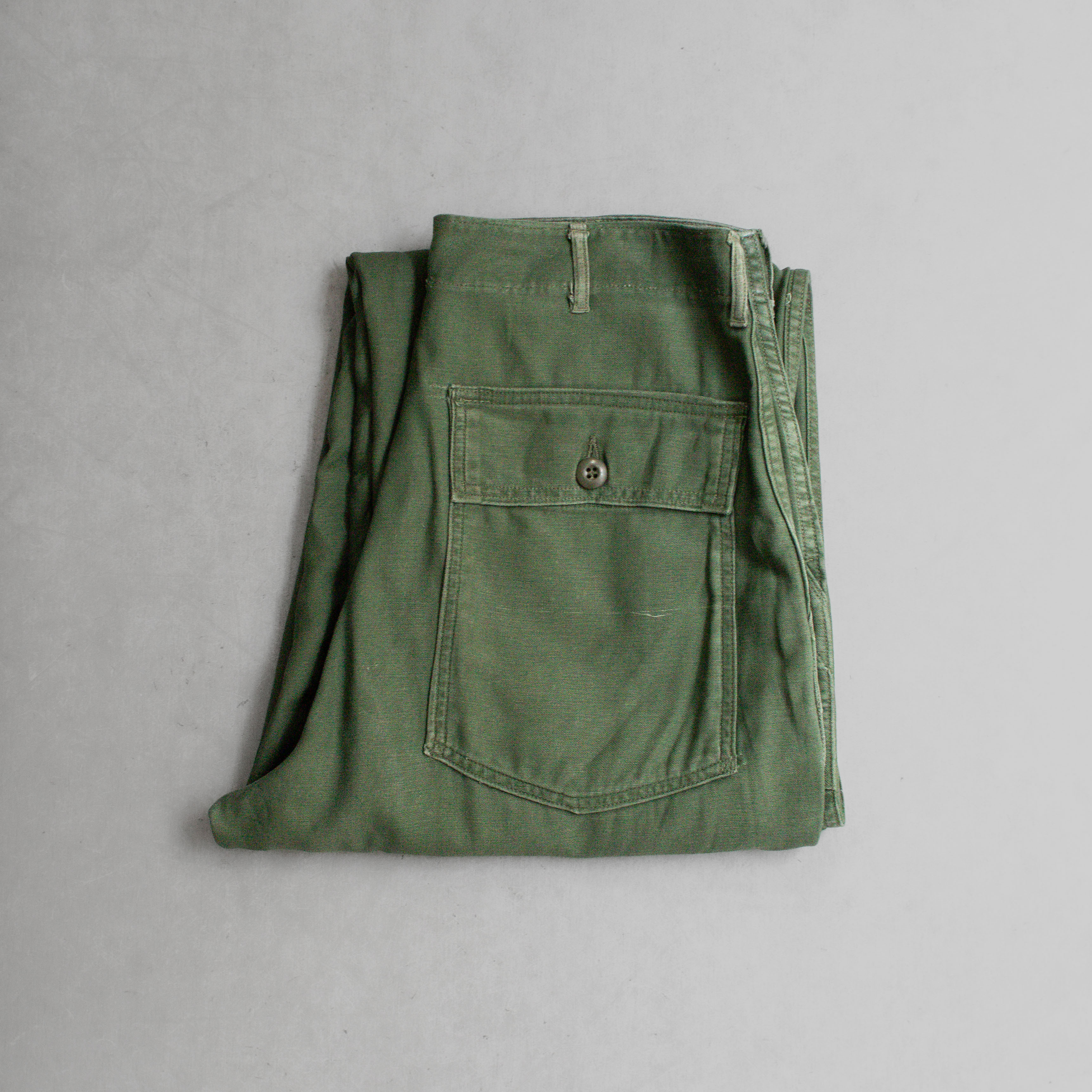 60S US ARMY OG107 FATIGUE PANTS 美軍 公發 直筒 軍綠 軍褲 D