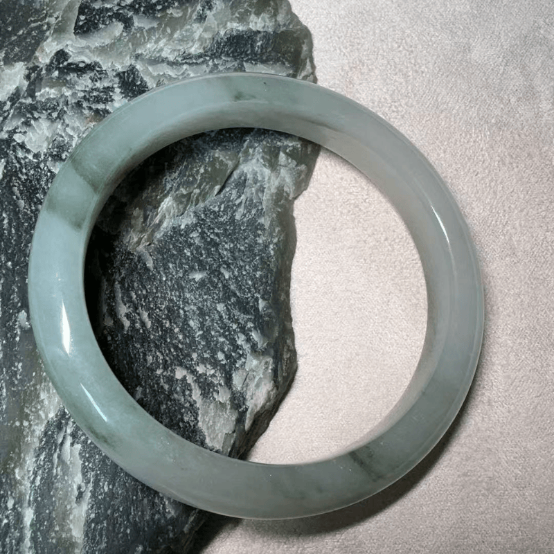 CHN-JJG0617-229 江山如畫天山翠平安鐲 ,寬約11mm (包盒包證書) (G款)(圈口54-64)