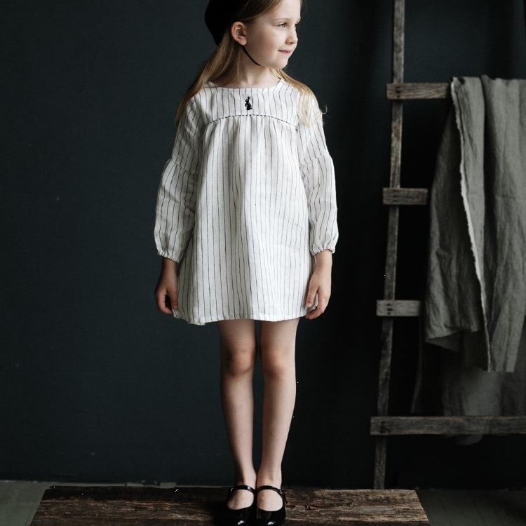 (預購)ALL THE BEAUTIFUL LINEN 胸前虛線後綁帶長袖短洋裝 EXCLUSIVE SHORT DRESS (long sleeve) (NEW)