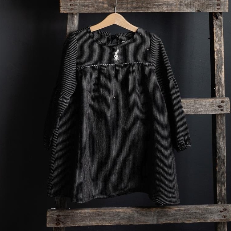 (預購)ALL THE BEAUTIFUL LINEN 胸前虛線後綁帶長袖短洋裝 EXCLUSIVE SHORT DRESS (long sleeve) (NEW)