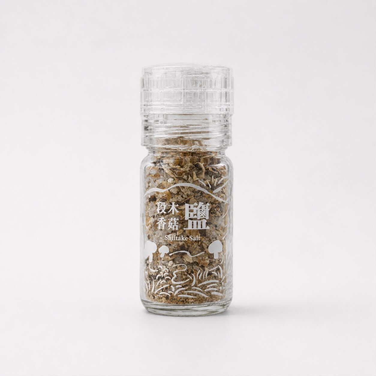 雙連埤里山合作社｜段木香菇風味鹽 (研磨罐) 純素｜50g
