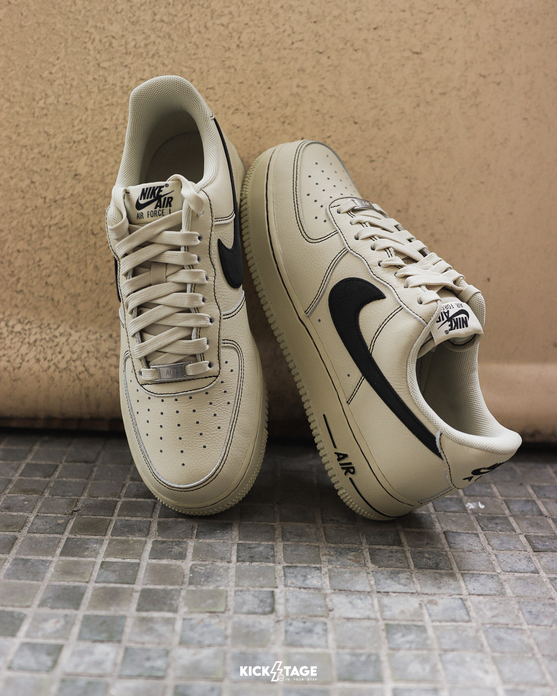 [特價售出無退換] 男女鞋 NIKE AIR FORCE 1 AF1 米色 椰奶 骨白 黑色 黑勾 小Ambush 平替 黑白灰  刺繡 縫線【HQ2037】平替 BAF1 Sutures WAF1 25SALE