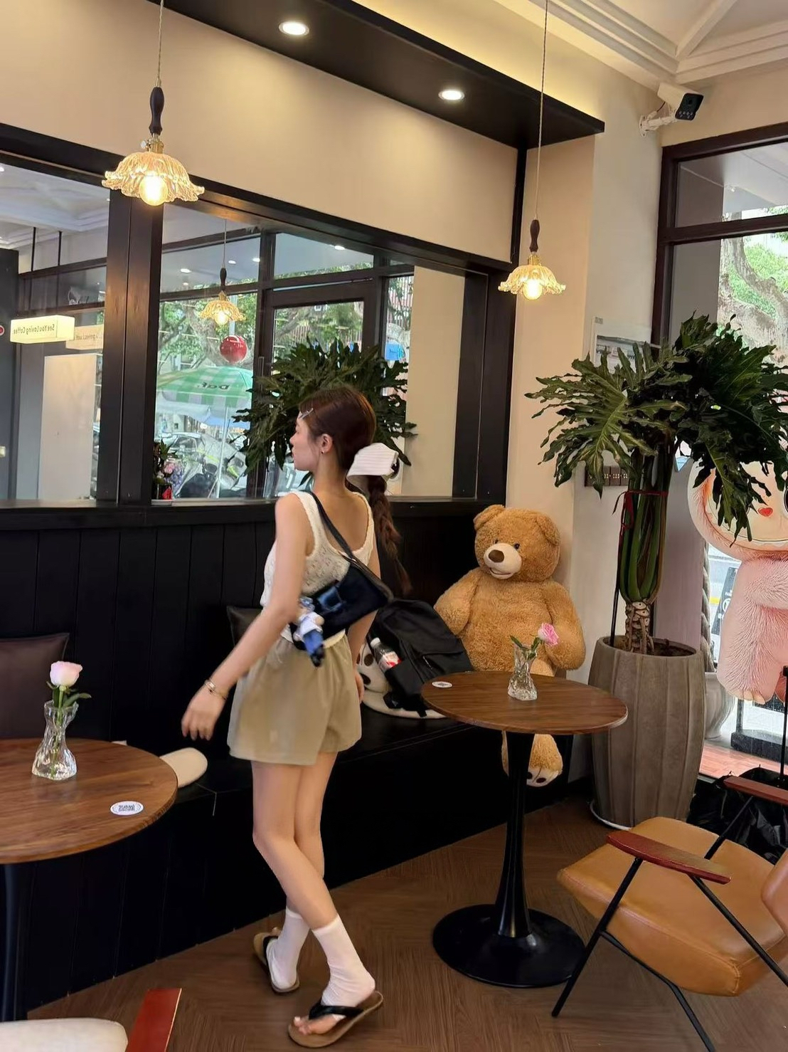 小標簍空針織吊帶背心