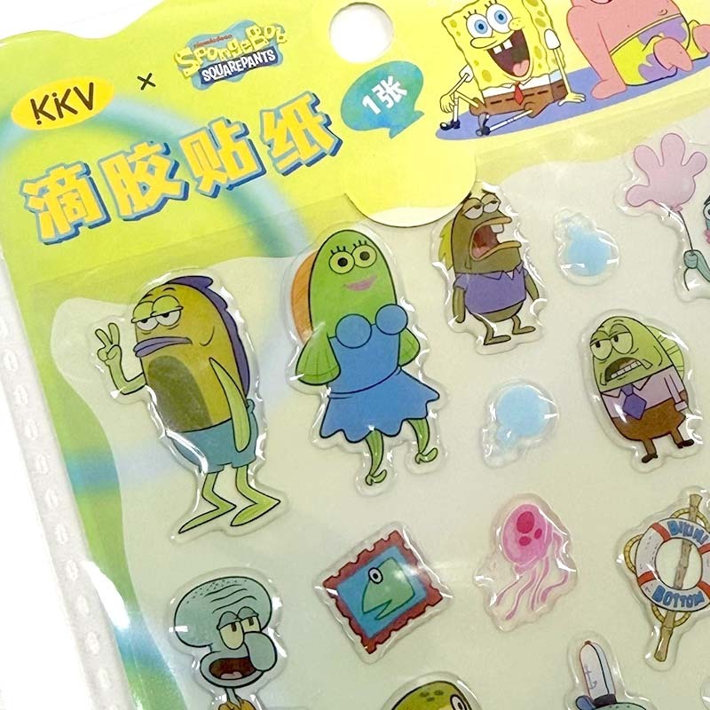 KKV X 海綿寶寶 形象授權膠滴貼紙 6937542012960 [台灣現貨]
