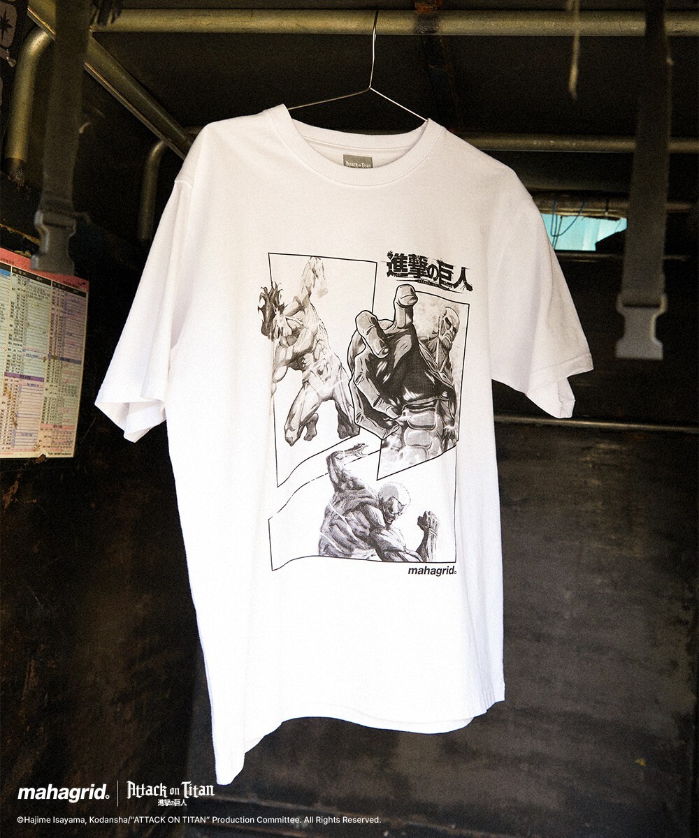 MAHAGRID x Attack on Titan AOT POSTER TEE 進擊的巨人 鎧之巨人 超大型巨人 短T