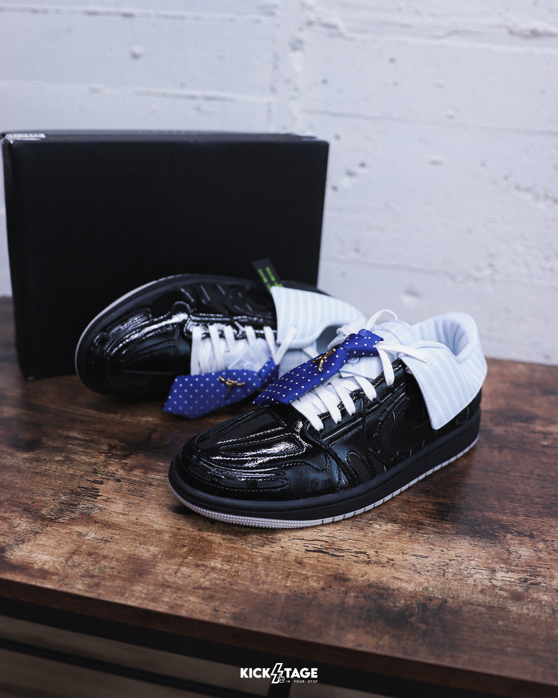 （海外連線代購）男女鞋 NIKE W AIR JORDAN 1 METHOD OF MAKE V3 'Suit & Tie'西裝領帶 休閒 黑皮鞋【IR7554-001】AJ1