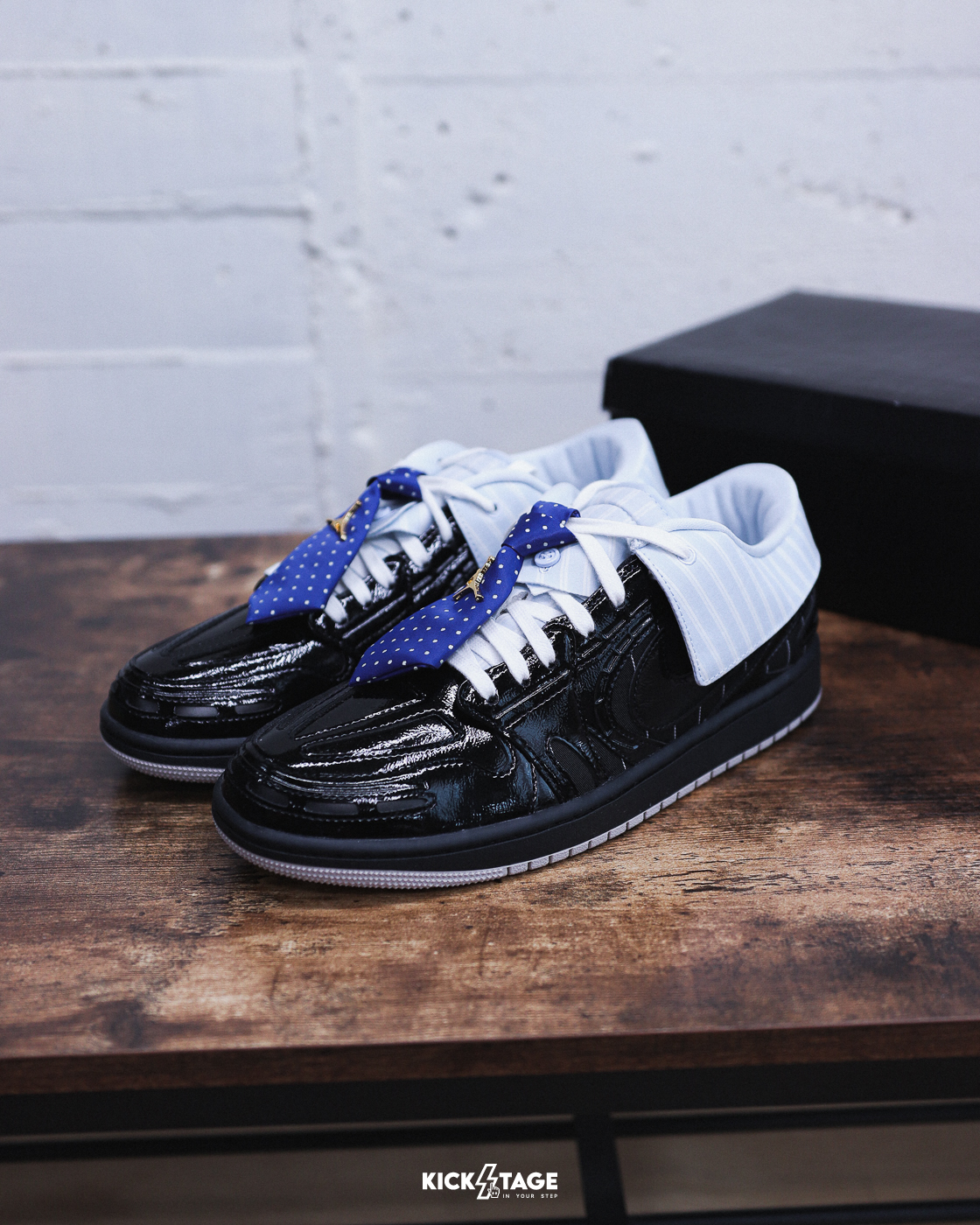 （海外連線代購）男女鞋 NIKE W AIR JORDAN 1 METHOD OF MAKE V3 'Suit & Tie'西裝領帶 休閒 黑皮鞋【IR7554-001】AJ1
