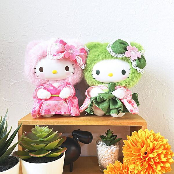 日本 Sanrio Hello Kitty 和風造型樹脂面公仔匙扣