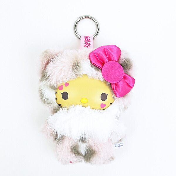 日本 Sanrio Hello Kitty 豹紋造型樹脂面公仔匙扣