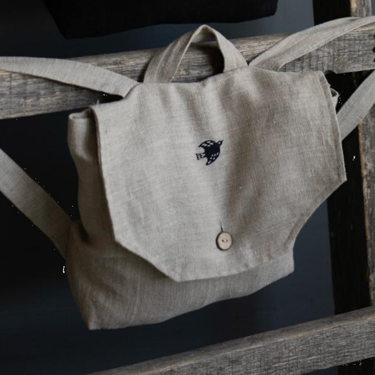(預購)ALL THE BEAUTIFUL LINEN 百搭單釦後背包 SCHOOL BACKPACK (NEW)