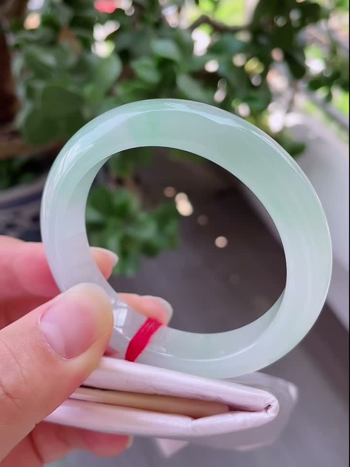 冰飄綠正圈翡翠手鐲,天然翡翠A玉, 緬甸玉, Jade, Jadeite