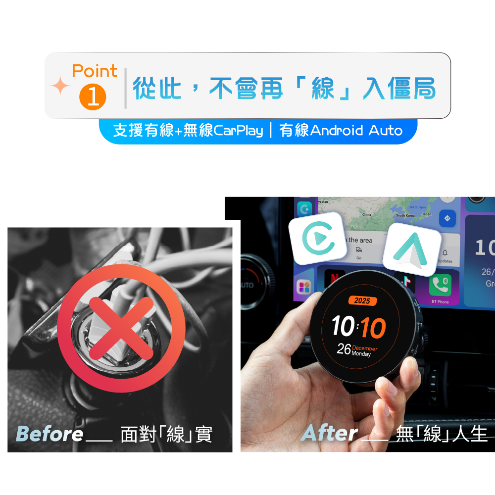 【ALC】百寶盒無線汽車CarPlay多媒體盒(X8)