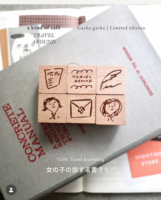 A Kind of cafe什物．Girl's Travel Journaling 扭蛋6入組 ＋一張大貼紙