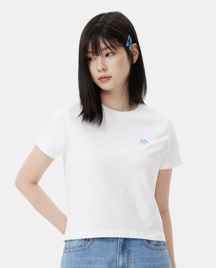 【Wacky Willy】Women's Lily Wappen Crop Short Sleeve T-shirt (2 Colors)
