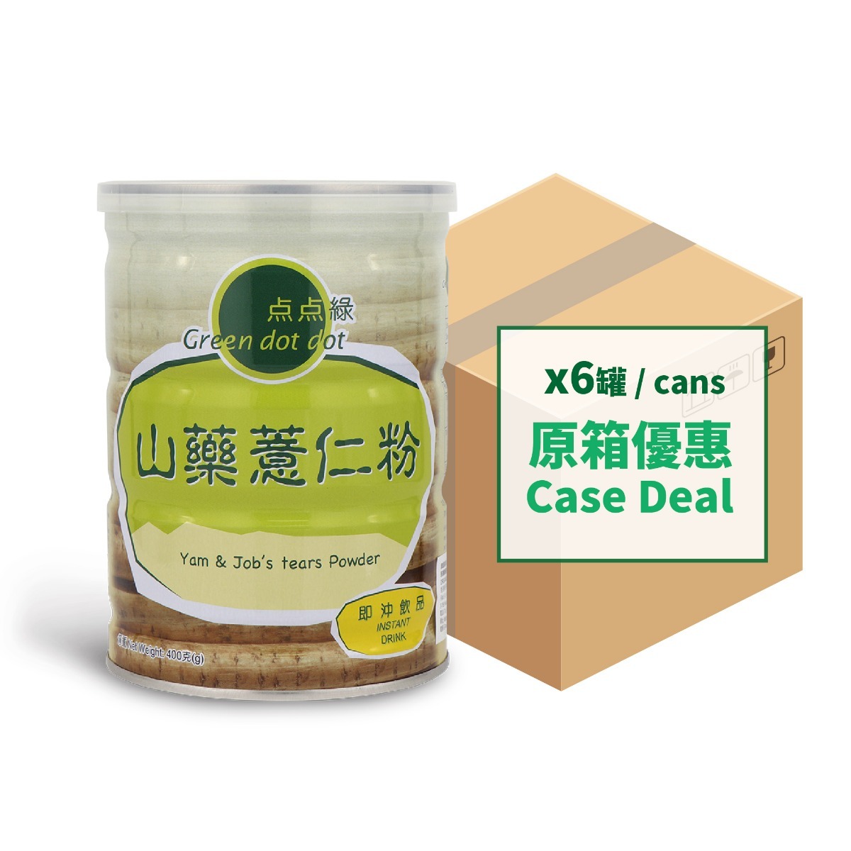 Greendotdot Yam & Job's Tears Powder (400g X6)