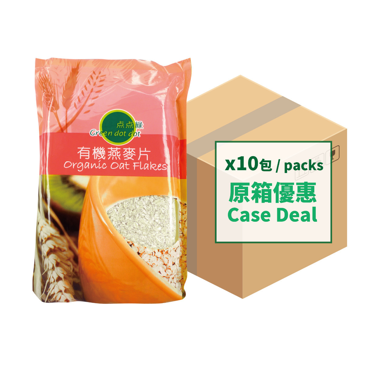 Greendotdot Organic Oat Flakes (500g)