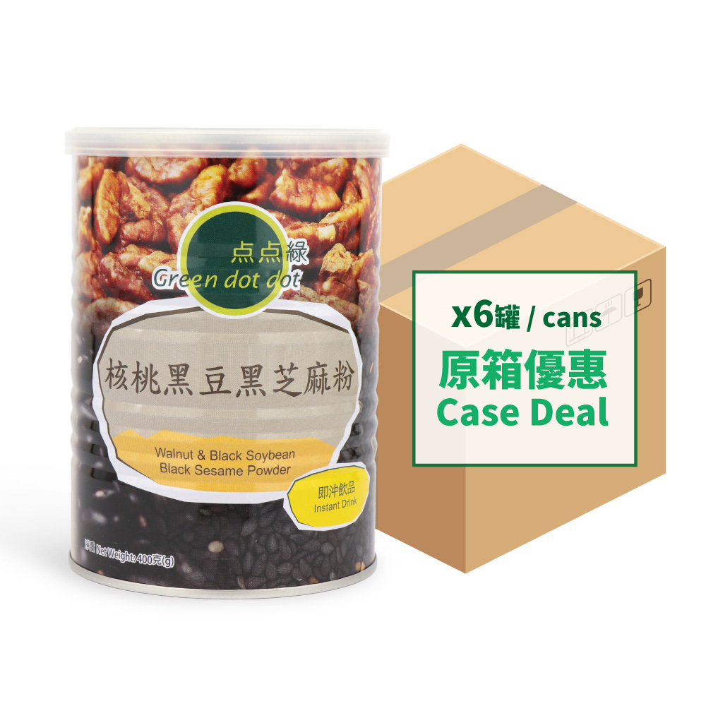 Greendotdot Walnut with Black Soybean Powder & Black Sesame (400g X6)