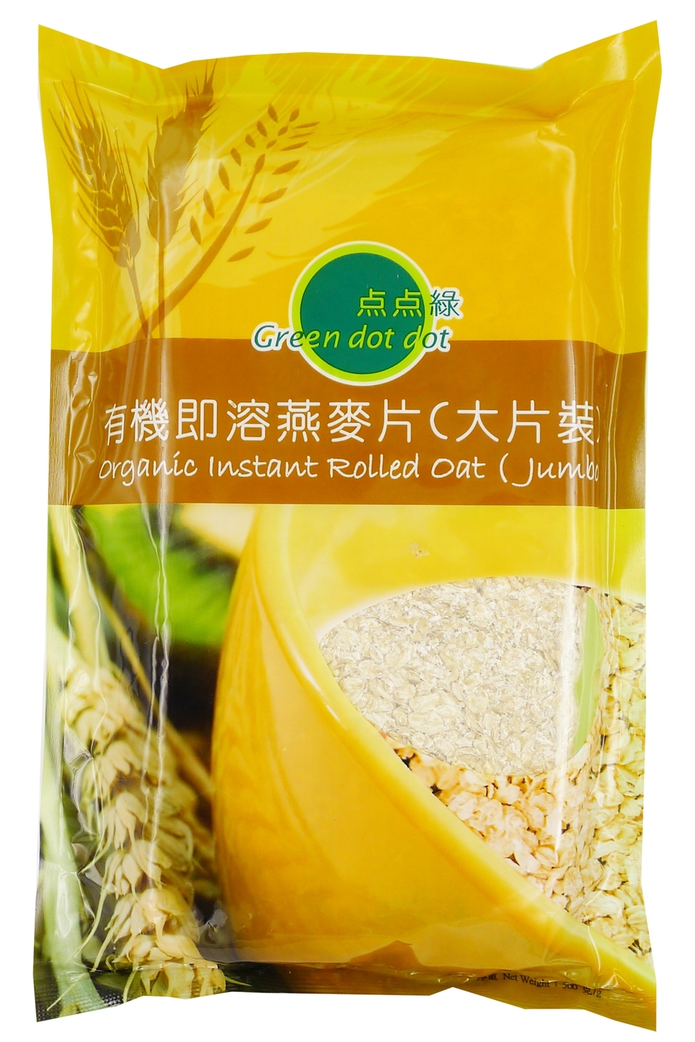 點點綠 有機即溶燕麥片(大片裝) (500克 X10)