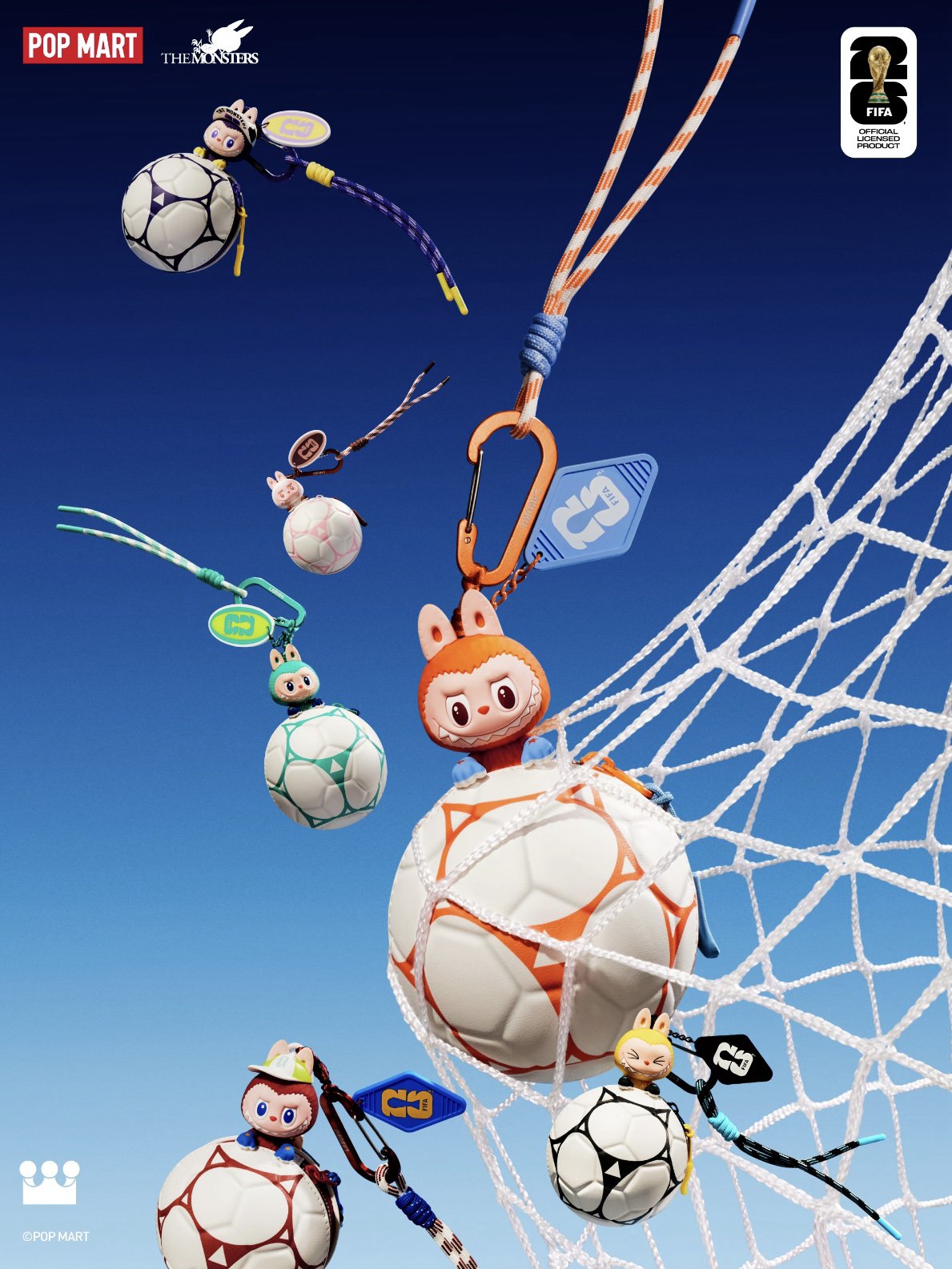 <官方正版>POPMART LABUBU x 2026 FIFA 足球迷你包 盲盒 世界盃足球 聯名 泡泡瑪特