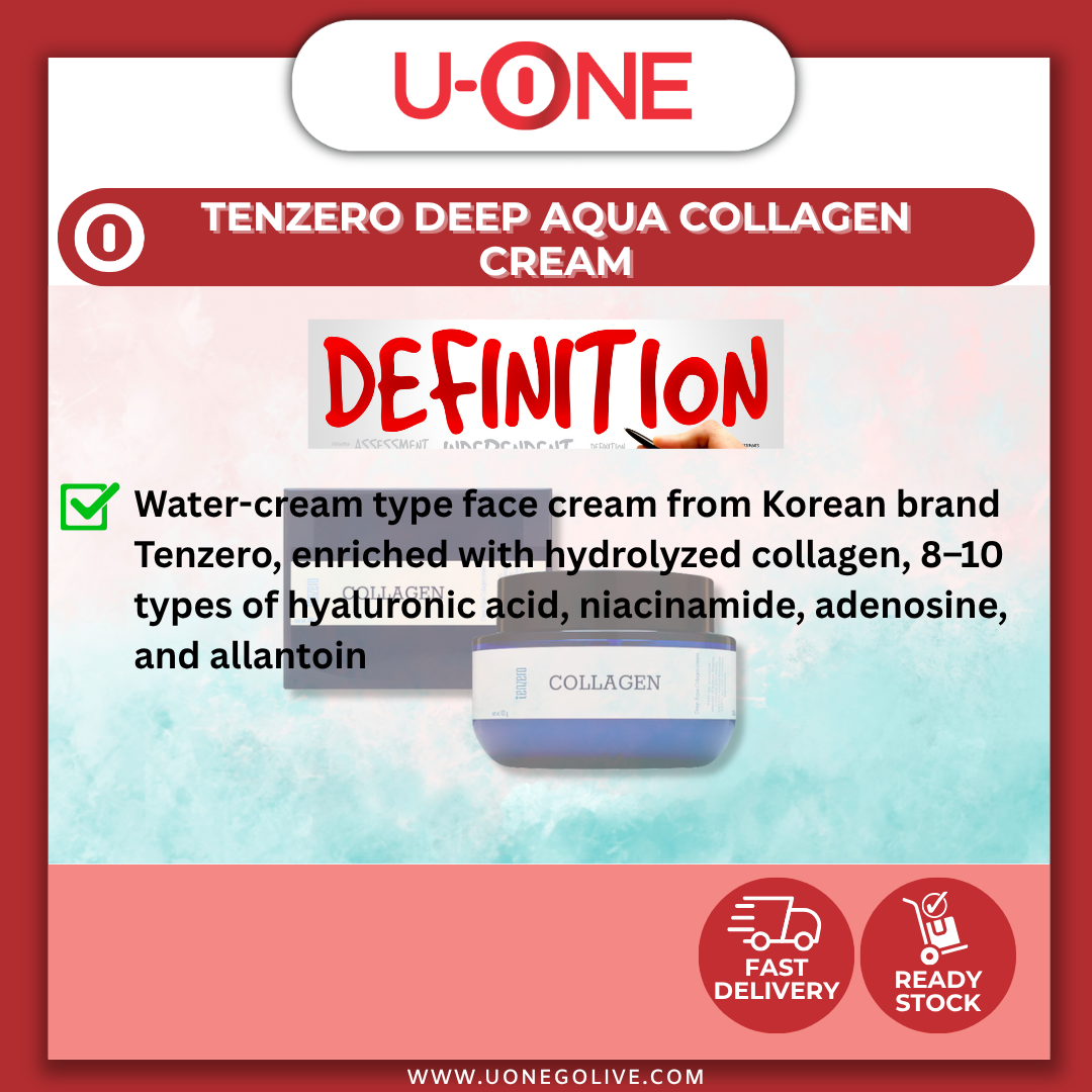U-ONE | Korea | Tenzero | Deep Aqua Collagen Cream | 2 x 100g
