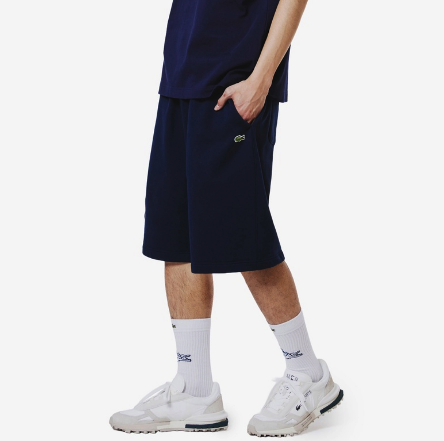 【現貨】Lacoste x 哥吉拉 刺繡logo 棉質 短褲 GH01GZJ
