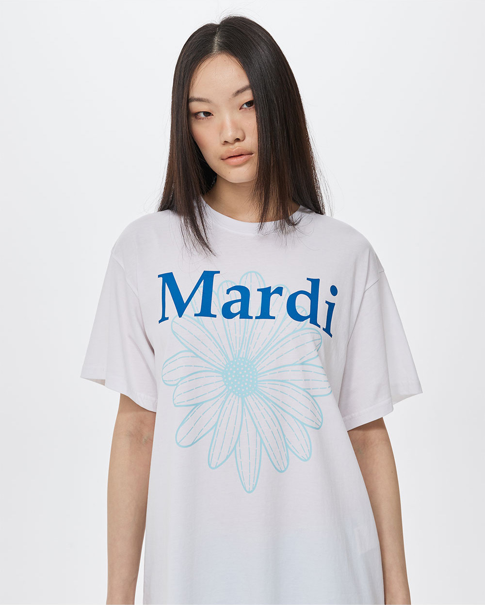 Mardi Mercredi | TSHIRT FLOWERMARDI DUO_WHITE BLUE