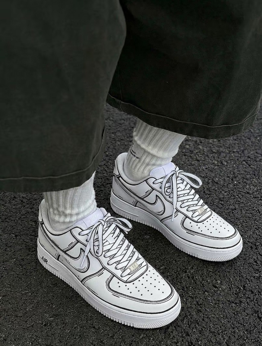 【訂製鞋款】Nike Air Force 1 云禾野 未來世界 二次元 撕漫風 男女同款 CW2288111(Team317-未來世界)