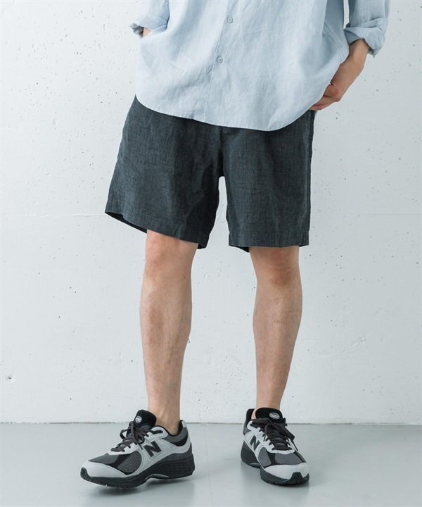【現貨】Urban Research LINEN CHAMBRAY 系列 亞麻水手布短褲 UR26230