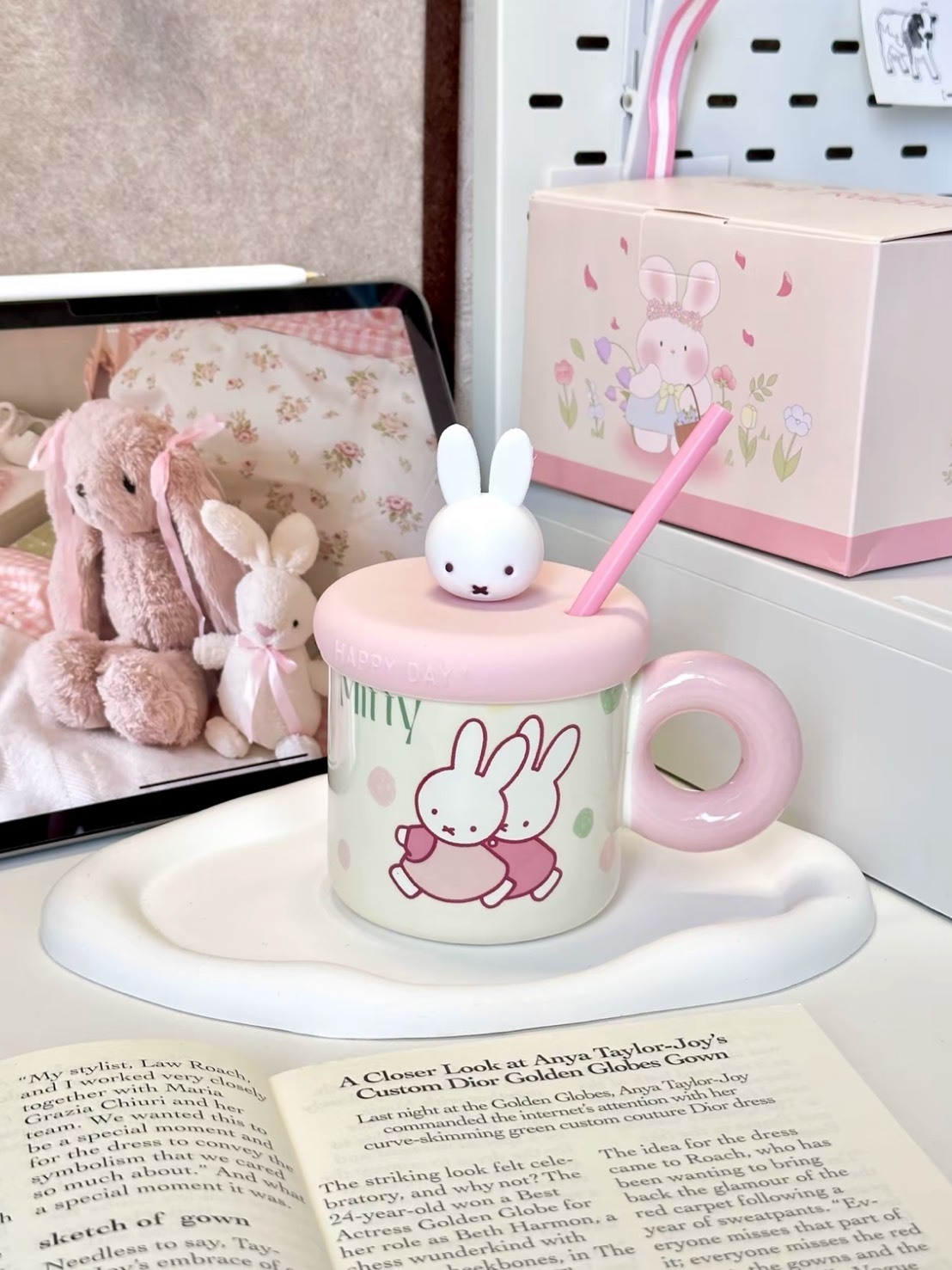 MIFFY 米菲聯名款 胖胖 吸管 馬克杯 330ML