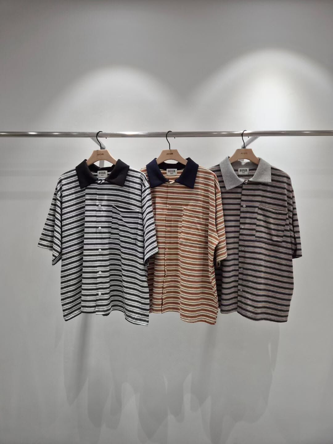 橫間Polo短袖Tee AVOIR-020S