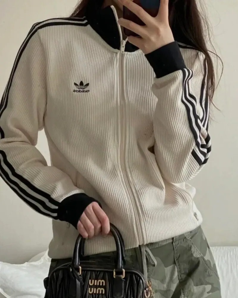 <降價了🔥> Adidas 華夫格外套 金珉奎/邊伯賢同款 白色